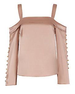 Exclusive For Intermix Antonia Button Detail Top