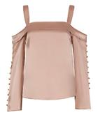 Exclusive For Intermix Antonia Button Detail Top