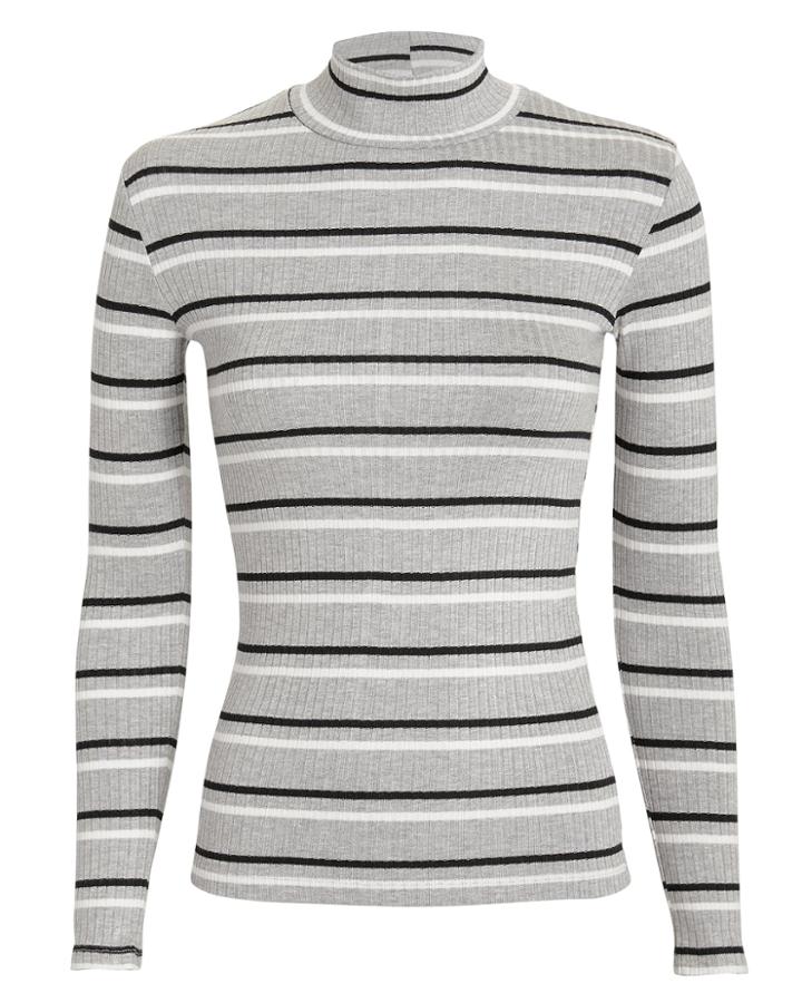 Frame 70s Turtleneck Black/white/grey Stripe P
