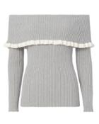 Exclusive For Intermix Raylynn Ruffle Off Shoulder Sweater