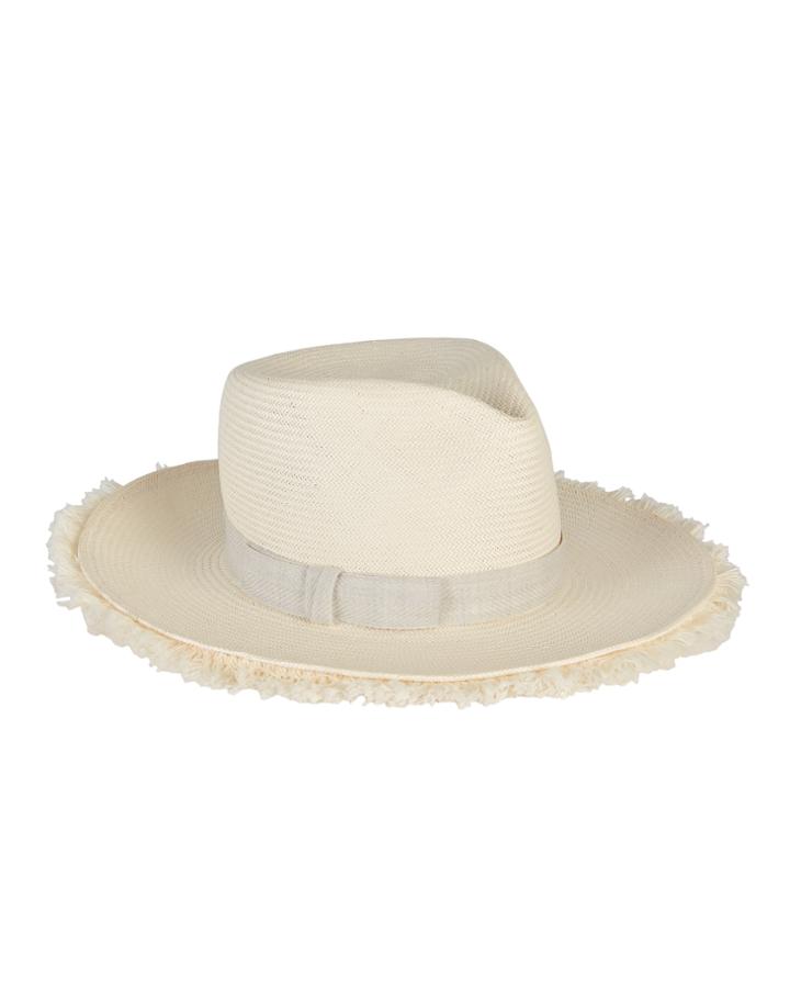 Yestadt Millinery Fringy White Fedora White 1size