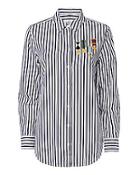 Equipment Medal Embroidered Striped Shirt