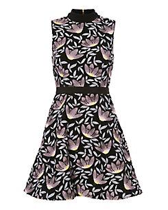 Self-portrait Peony Floral Lace Flare Dress