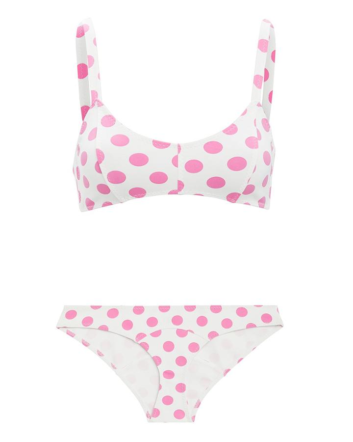 Lisa Marie Fernandez Genevieve Polka Dot Bikini Pink 1