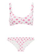 Lisa Marie Fernandez Genevieve Polka Dot Bikini Pink 1