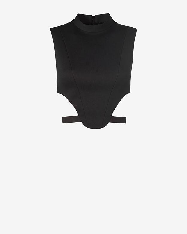 Barbara Bui Waist Strap Crop Top