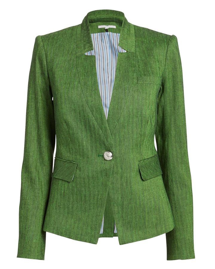 Veronica Beard Farley Dickey Jacket Green 6