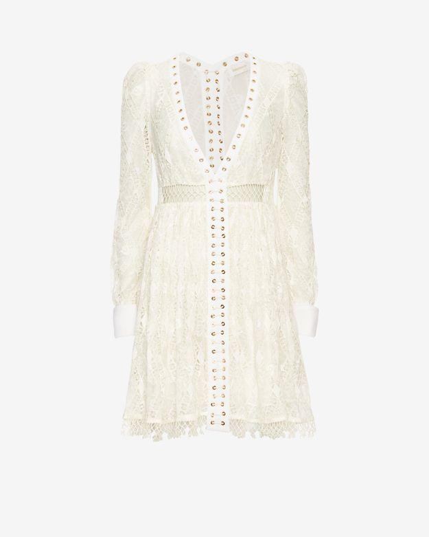 Zimmermann V Neck Lace Dress