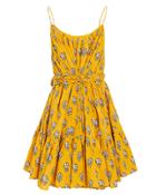 Rhode Resort Rhode Nala Printed Cotton Dress Yellow/floral M