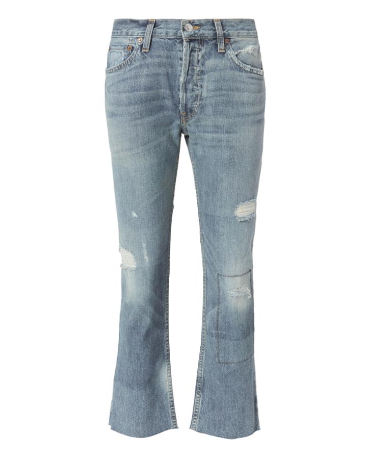 Re/done Relaxed Crop Ghost Patch Original Jeans