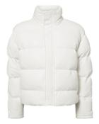 Iro Collyn Leather Cropped Puffer White 34