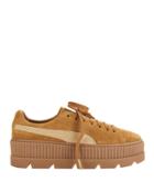 Puma X Fenty By Rihanna Cleated Brown Suede Creeper Sneakers