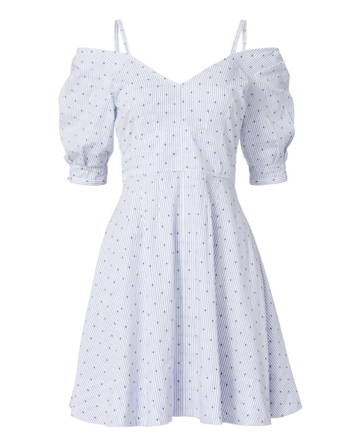Derek Lam 10 Crosby Off Shoulder Puff Sleeve Dress