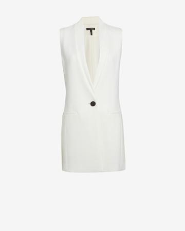 Exclusive For Intermix Tailored Long Vest: White
