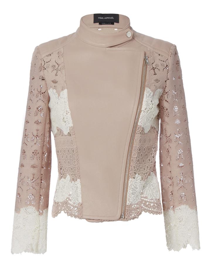 &quot;yigal Azrouel Lace Blush Moto Jacket&quot;