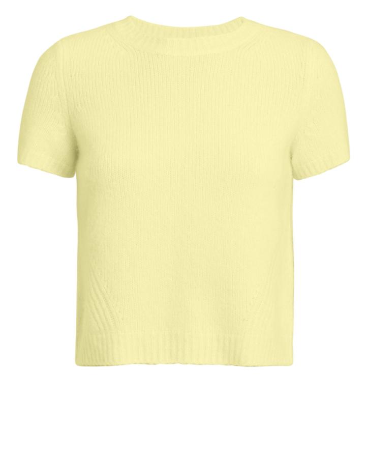 Exclusive For Intermix Intermix Maggie Cropped Sweater Muted Yellow L