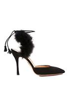 Charlotte Olympia Tango Marabou Feather Suede Pumps