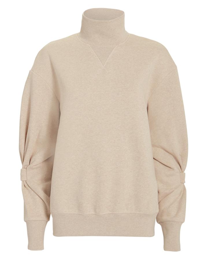 Victoria Victoria Beckham Victoria, Victoria Beckham Knot Cuff Sweatshirt Beige P