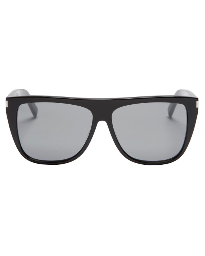 Saint Laurent Flat Top Black Sunglasses Black 1size