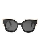 Oxydo Sunglasses Oxydo Gold-tone Tipped Black Sunglasses Black 1size