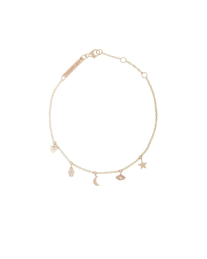 Zoe Chicco Itty Bitty Charm Bracelet Gold 1size