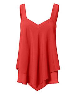 Derek Lam 10 Crosby Poppy Silk Tiered Blouse