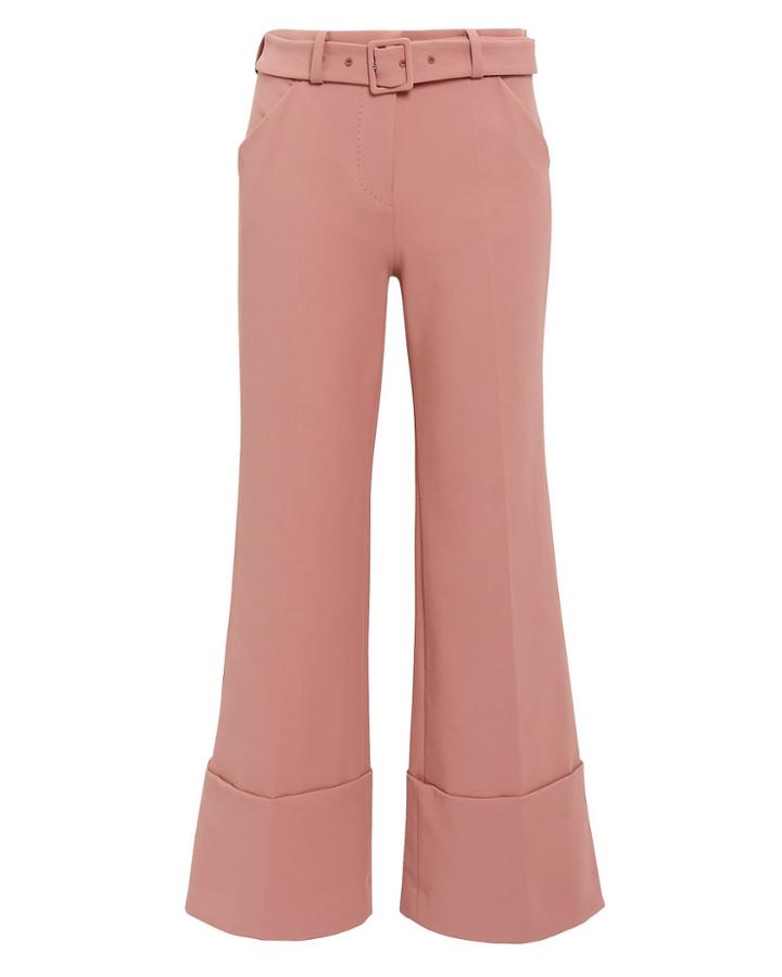 Sara Battaglia Cropped Rose Pants Rose 40