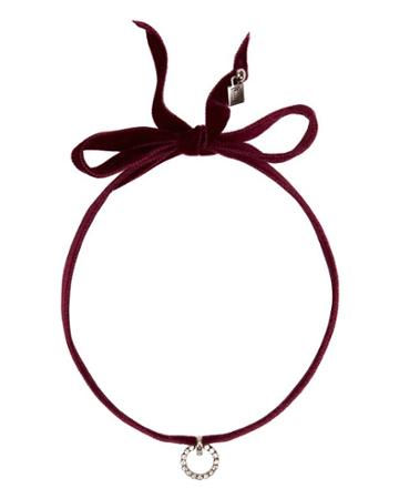 Dannijo Vix Velvet Choker: Burgundy