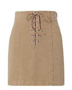 A.l.c. Kylie Khaki Lace-up Mini Skirt