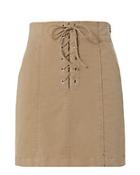 A.l.c. Kylie Khaki Lace-up Mini Skirt