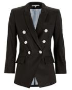 Veronica Beard Empire Double Breasted Dickey Blazer Black 6