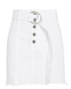 Grlfrnd Feliece Belted Denim Skirt White 27