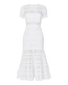 Self-portrait Bea Eyelet Midi Dress White Zero