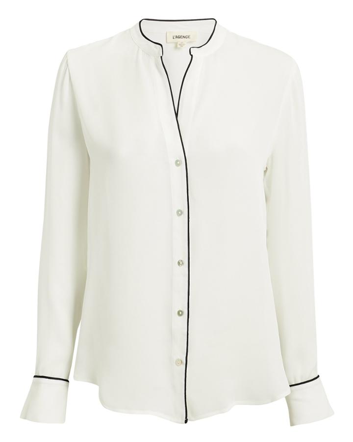 L'agence Tegan Blouse Ivory/black S
