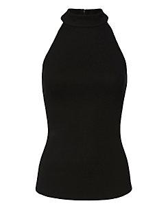 L'agence Cindy Halterneck Ribbed Tank Top