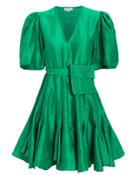 Rhode Resort Rhode Vivienne Belted Mini Dress Green S