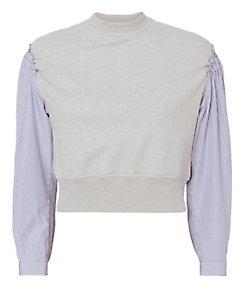 3.1 Phillip Lim Poplin Sleeve Sweatshirt