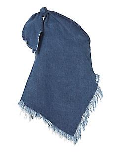 Marques' Almeida Knotted One Shoulder Denim Top