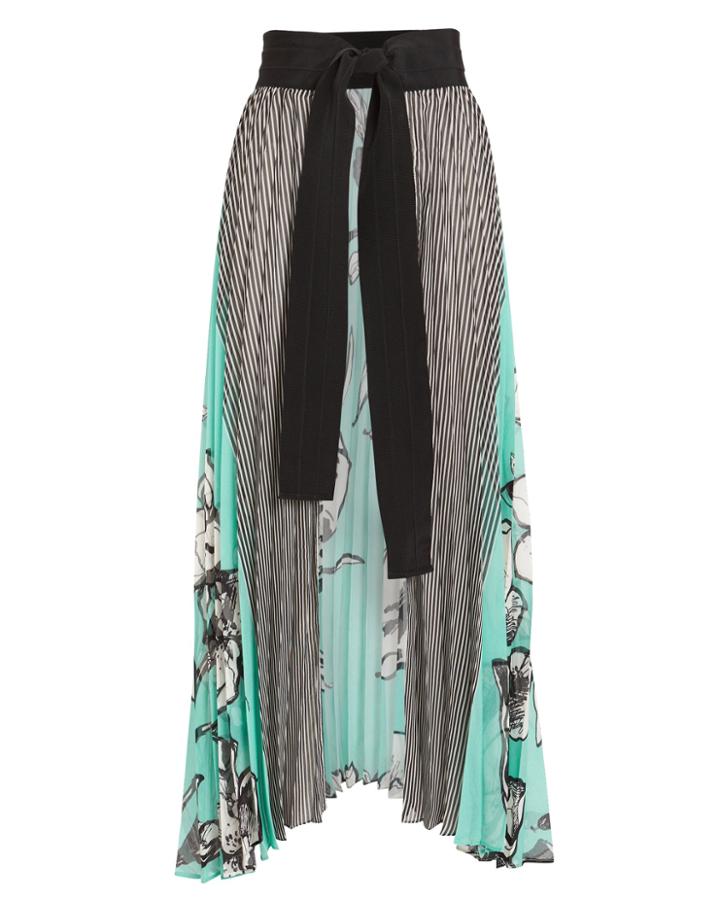 Silvia Tcherassi Blanche Pleated Skirt Blue/black P/s