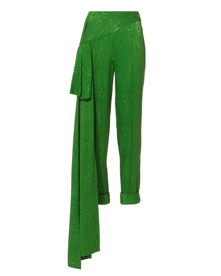 Hellessy Romeo Side Drape Green Cigarette Pants Green 6