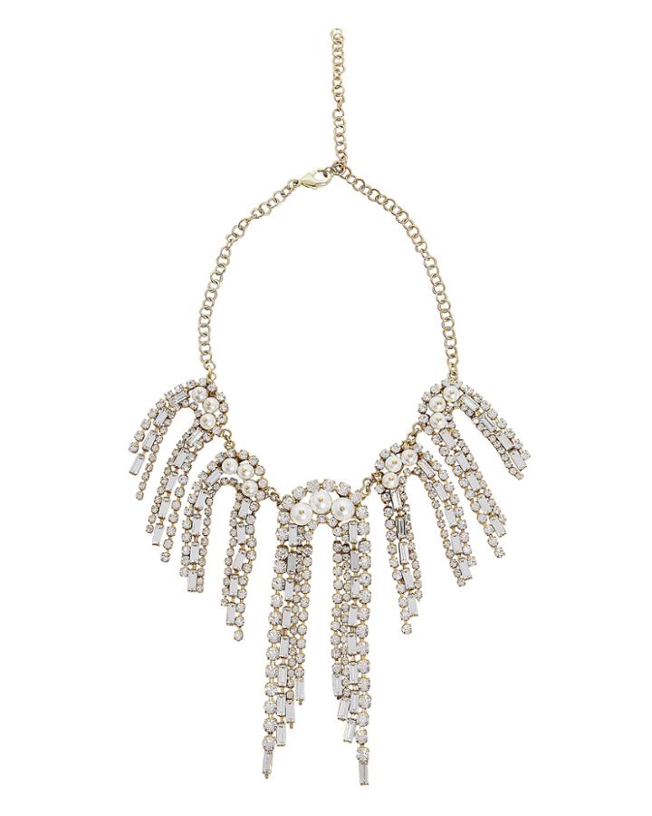 Rosantica Gelo Pearl And Crystal Necklace Gold 1size
