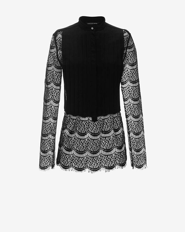 Marissa Webb Exclusive Amit Lace Detail Blouse