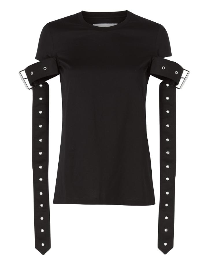 Marques Almeida Marques' Almeida Belt Sleeve Black T-shirt Black P