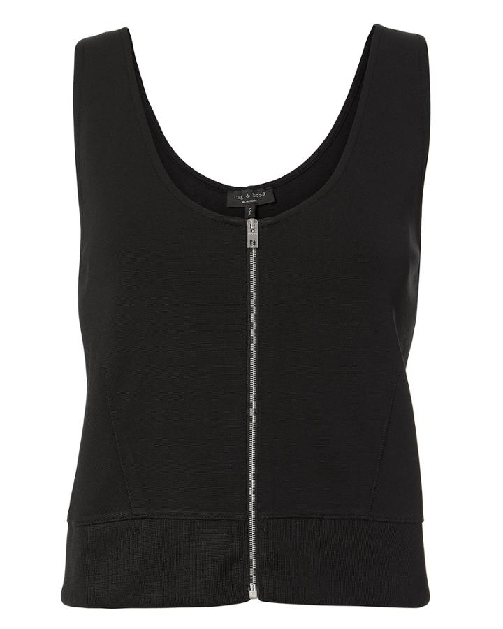 Rag And Bone Rag & Bone Mara Zip Tank Black M