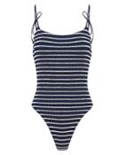 Bond Eye Micki Tie Strap One Piece Swimsuit Navy/white 1size