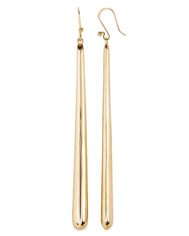 Argento Vivo Bar Drop Earrings Gold 1size