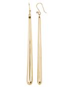 Argento Vivo Bar Drop Earrings Gold 1size