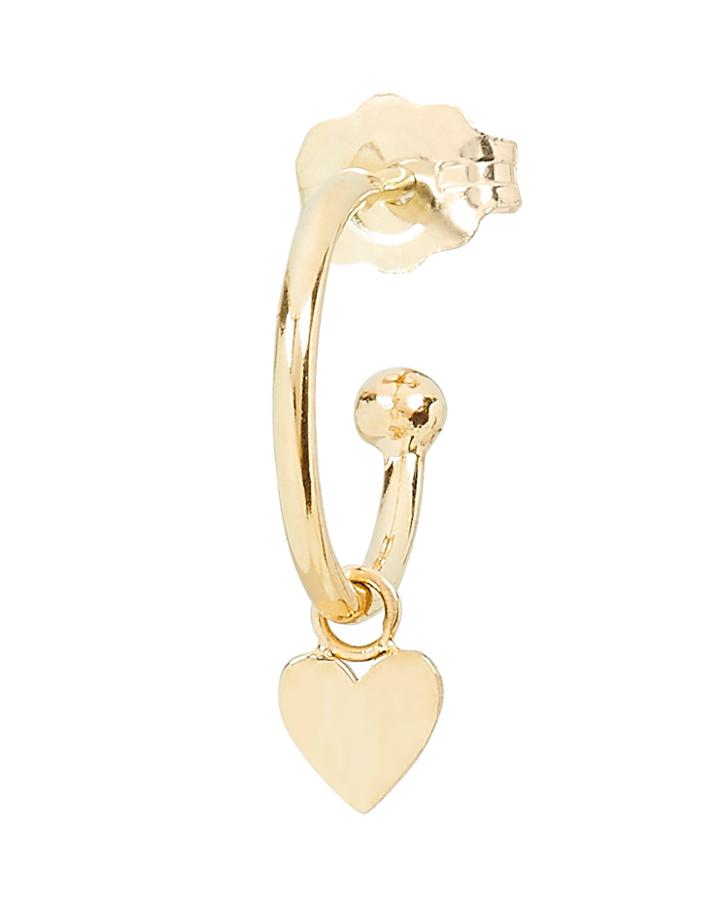 Zoe Chicco Itty Bitty Heart Huggie Earring Gold 1size