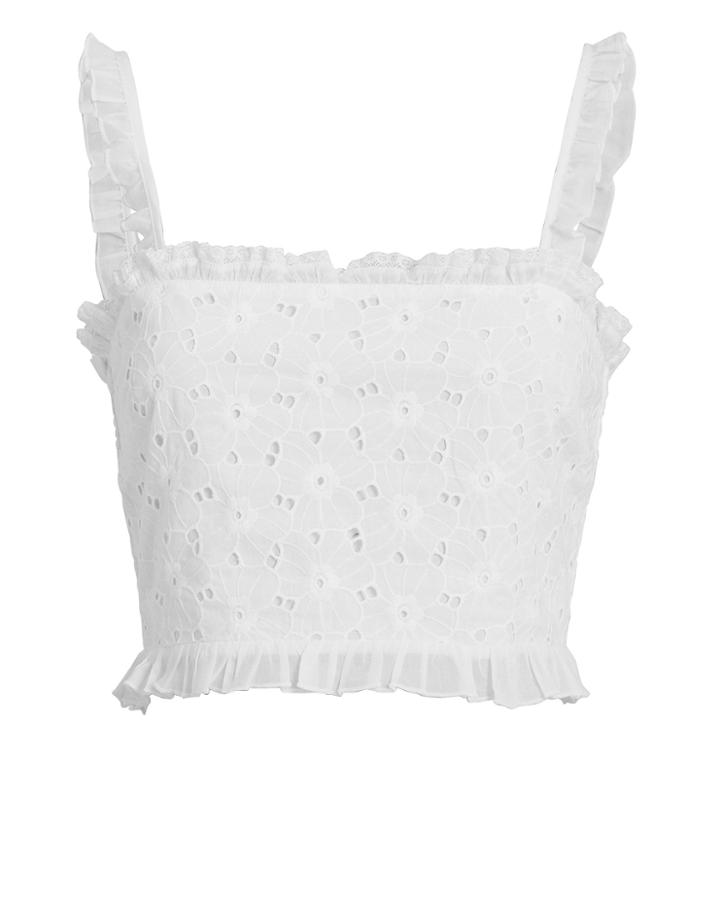Kisuii Romy Crop Top White S