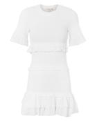 Love Shack Fancy Loveshackfancy Avelina Smocked Dress White P